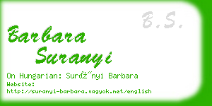 barbara suranyi business card